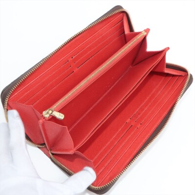 LOUIS VUITTON Zippy Wallet M41896 Monogram Canvas Brown Red with