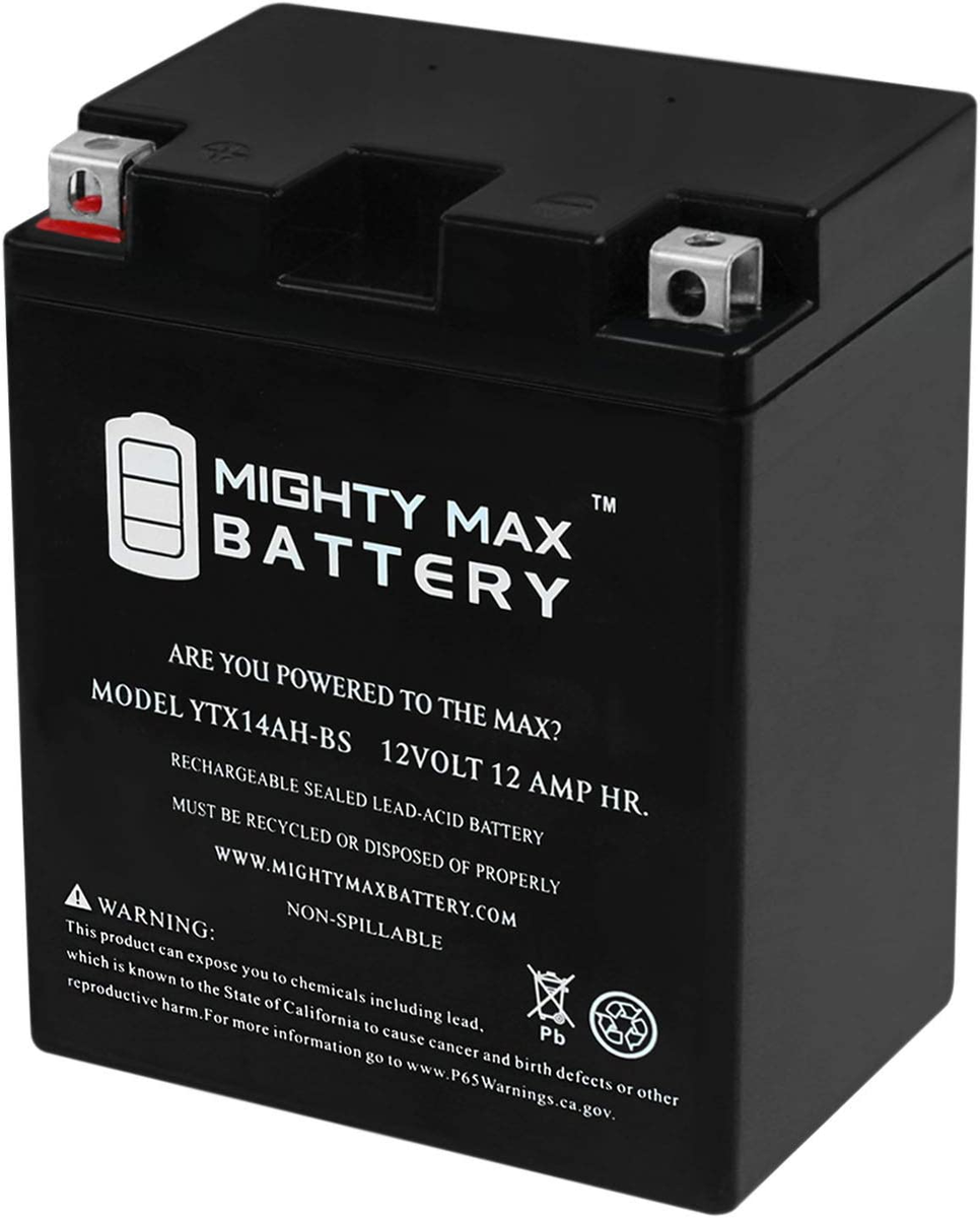 YTX14AH 12V 12AH Battery for Kawasaki 300 KLF300-C Bayou 300 4X4