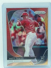 Matt Thaiss 2020 Prizm Baseball RED / ORANGE HOT BOX #68 RC - Los Angeles Angels