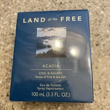 Land of the Free Acadia Eau de Toilette Spray, 3.3 FL OZ, Pack of 1