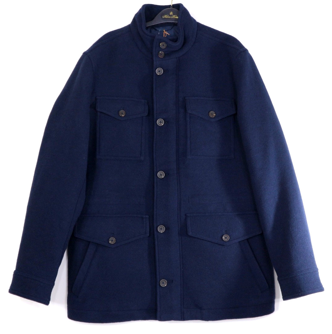 Brooks Brothers Wool Blend Drawcord Waist Coat Jacket Elbow Patches M,L,XL Navy thumbnail 2