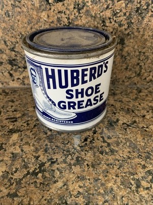Vintage Huberd s Shoe Grease McMinnville Oregon Advertising Tin Can
