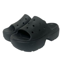 Crocs Sandals Stomp Slide Black Womens Shoe Size 8 Platform Iconic Comfort