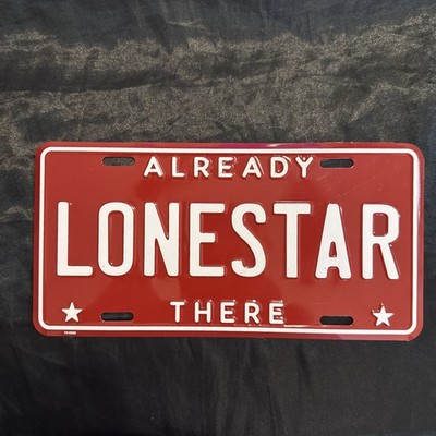 Texas Lone Star License Plate Aluminum Decorative Novelty Sign