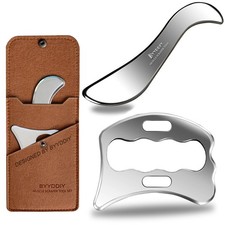2 in 1 Stainless Steel Gua Sha Muscle Scraper Physical Therapy Tool Set