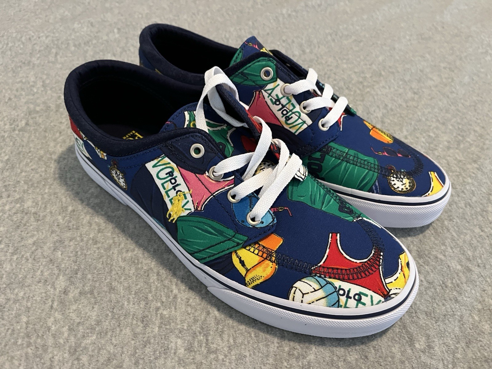 Scarpe Polo Ralph Lauren Faxon X AOP Pony Uomo Taglia 9 5 Nuove