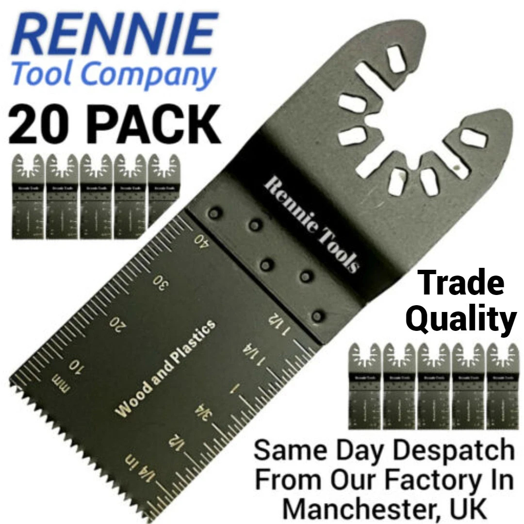20 Pack 35mm Wide Oscillating Multi Tool Blade Universal Fit Makita Dewalt Etc
