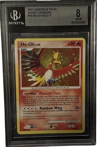 BGS 8 Ho-Oh 10 Holo 2007 Pokemon Diamond & Pearl Secret Wonders Graded Card CGC