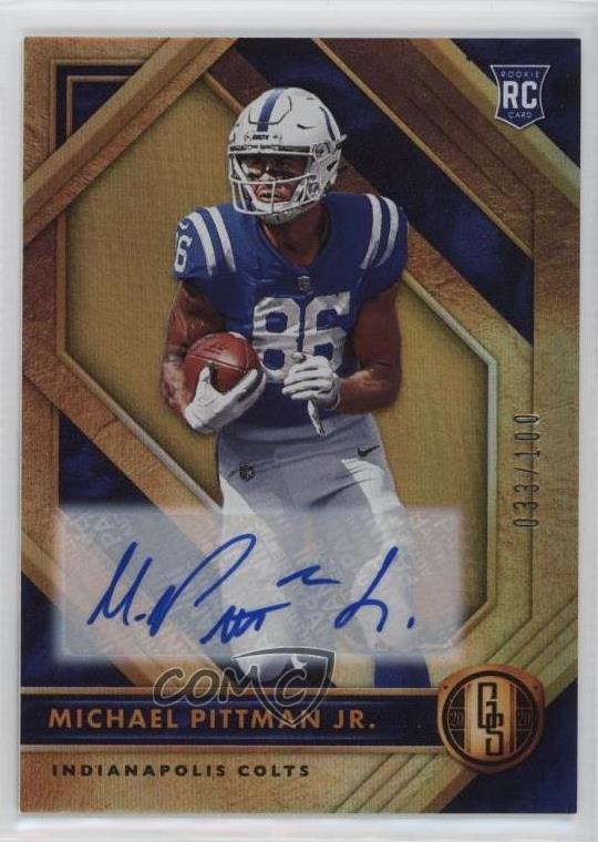2020 Panini Gold Standard Rookies 33/100 Michael Pittman Jr Rookie Auto RC lz7