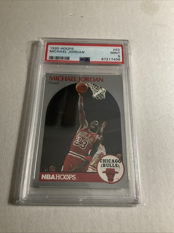 📈🐐👀1990 Hoops #65 Michael Jordan PSA 9 Bulls HOF NBA Basketball Mint