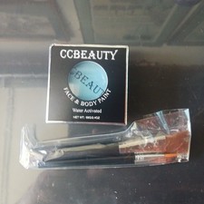 CCbeauty White Face Body Paint 2.4oz ,Water Activated Face Painting Kit W/ Brush