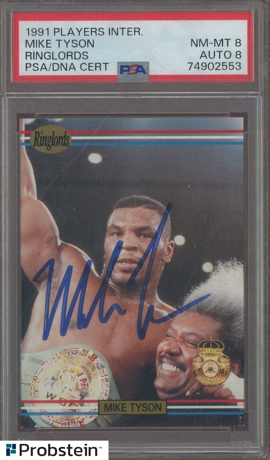 Mike Tyson Signed 1991 Players International Boxing Sample PSA/DNA AUTO