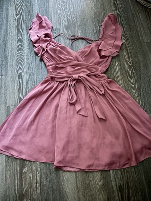 mini dress flower Ivory Floral Bow Back Mini Dress - All Dresses