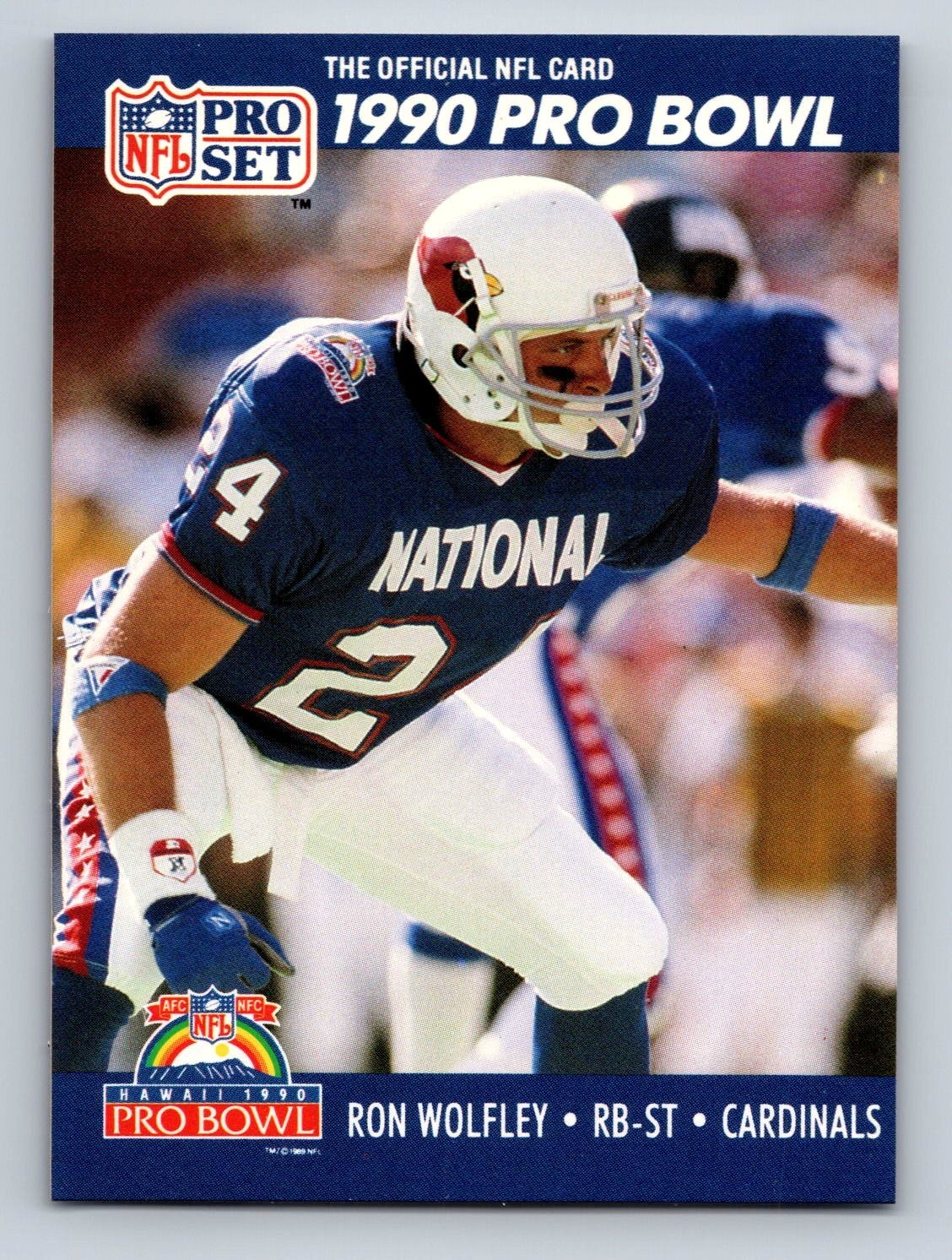 1990 Pro Set - Pro Bowl Ron Wolfley #424 Arizona Cardinals
