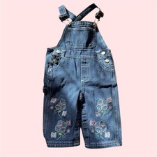 Sesame Street Retro Y2K style Baby 6-9M Overall Floral  Butterfly Embroidered