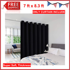 Lower Noise Room Divider Curtain Screen Partitions Blackout Sound Reducing Black