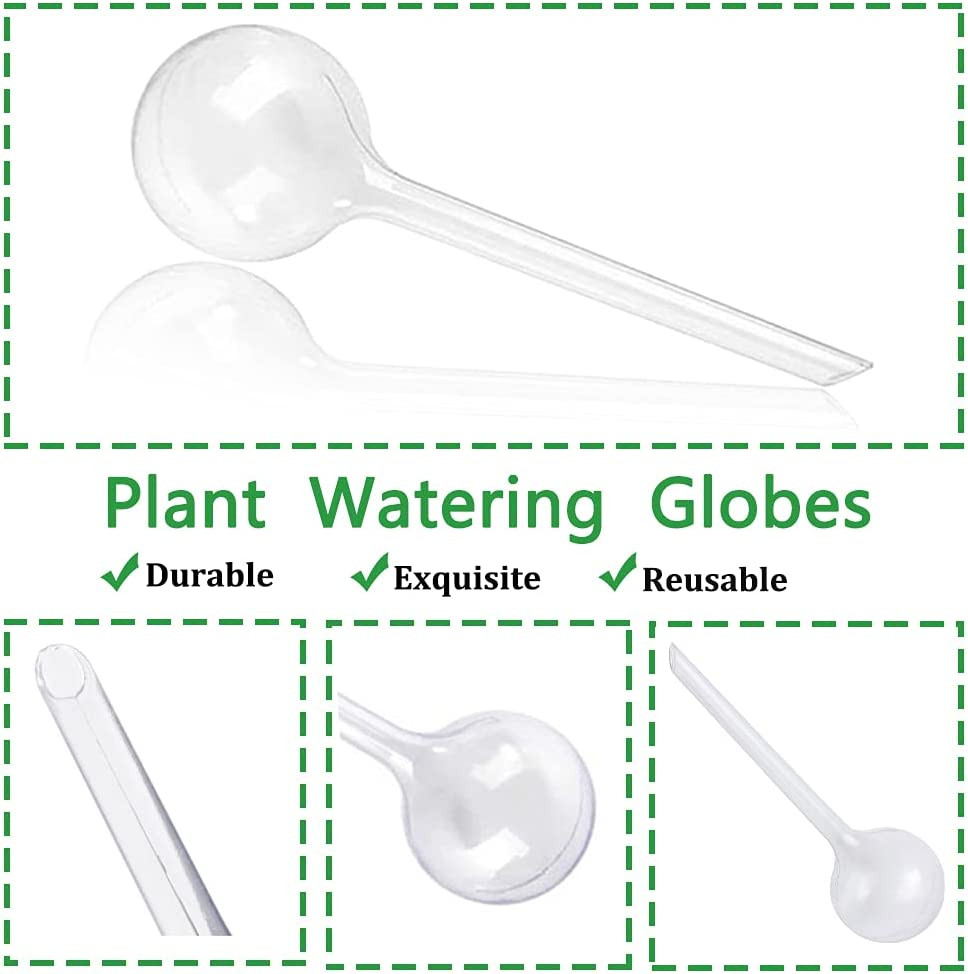 10 Pcs Clear Plant Watering Globes,Plastic Self-Watering Bulbs,Flower Automatic 