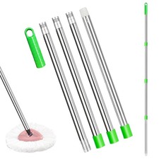 Mop Replacement Handle Compatible O-Cedar - 4 Section 36" to 64" Silver