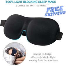 Soft Padded Sleep 3D Mask Eye Blackout Luxurious Blindfold Travel Eye Cover UK✅