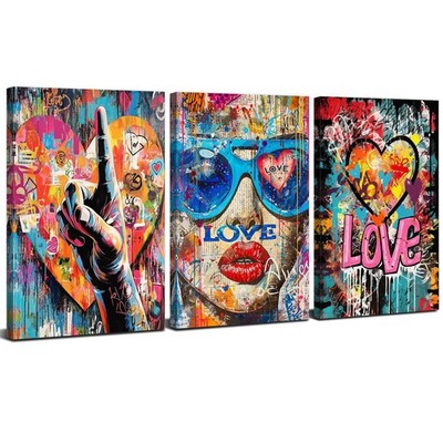 Banksy Wall Art Graffiti Pop Art Wall Decor Street Pictures for Bedroom Livin...