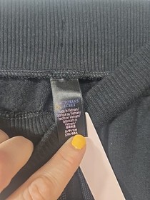 NWT Victoria's Secret Heavenly Black Lounge Pants Women&rsquo;s Small Rhinestone Raw