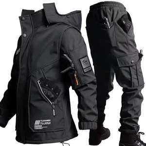 Ensemble de pantalons de veste de moto unisexe tout-saison costume d'équitation anti vent
