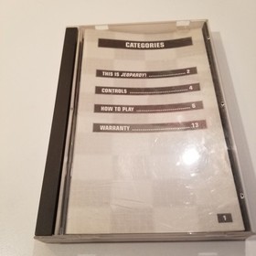 Jeopardy (Sega CD, 1994) Untested