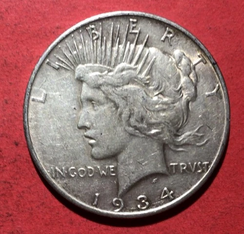 1934D US Peace SILVER Dollar! "Denver" Mint! XF! Lower Mintage! Old US Coin