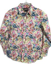 Cremieux Shirt Mens Large Multicolor Floral Long Sleeve Button Stretch Casual