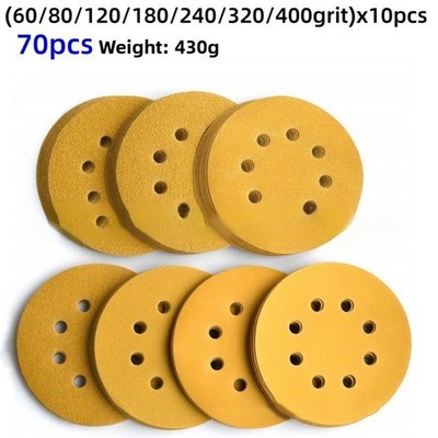 Aluminum Oxide Sandpaper Discs 150 mm 50 pcs for Rust Removal Fine Finishing