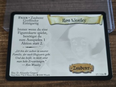 Harry Potter TCG   Ron Weasley Holo 17/116   Basis-Set 2001   Deutsch   N. Mint