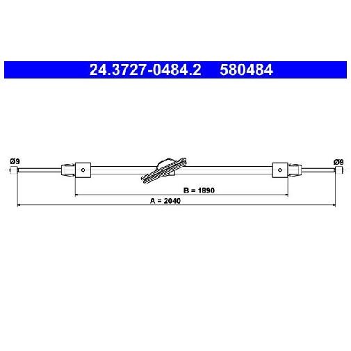 2X Handbremsseil Vorne FüR Mercedes E-Klasse S212 W212 09 Bis 16 ATE M157981-image