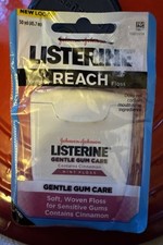 NOS J J Listerine Reach Gentle Gum Care Woven Floss Cinnamon Mint Free Shipping