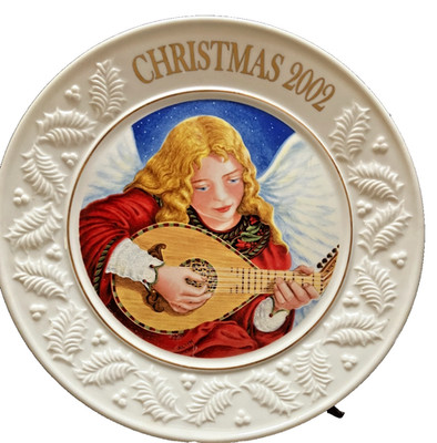 Belleek  Angel of Harmony Gifts of Christmas series 2002  9'' Plate Original Box