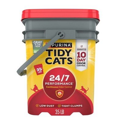 Purina Tidy Cats 24/7 Performance Clumping Cat Litter, Clean Linen Scent, 35 lb