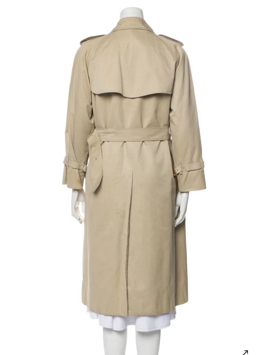 Gabardina vintage Burberrys de un solo pecho beige a cuadros Nova pequeña