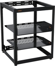 15U Open Server Rack ECHOGEAR Wall Mount Vented Shelves