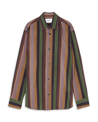 $245 NN07 Men's Freddy Printed Button Front Shirt, Multi, M