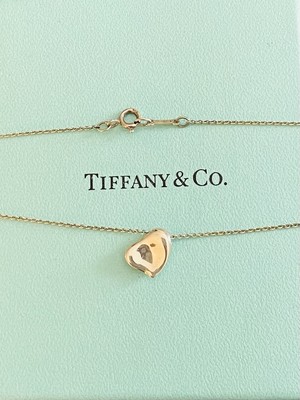 Tiffany Elsa Peretti Full Heart 925 Sterling Silver Necklace Gr  16”