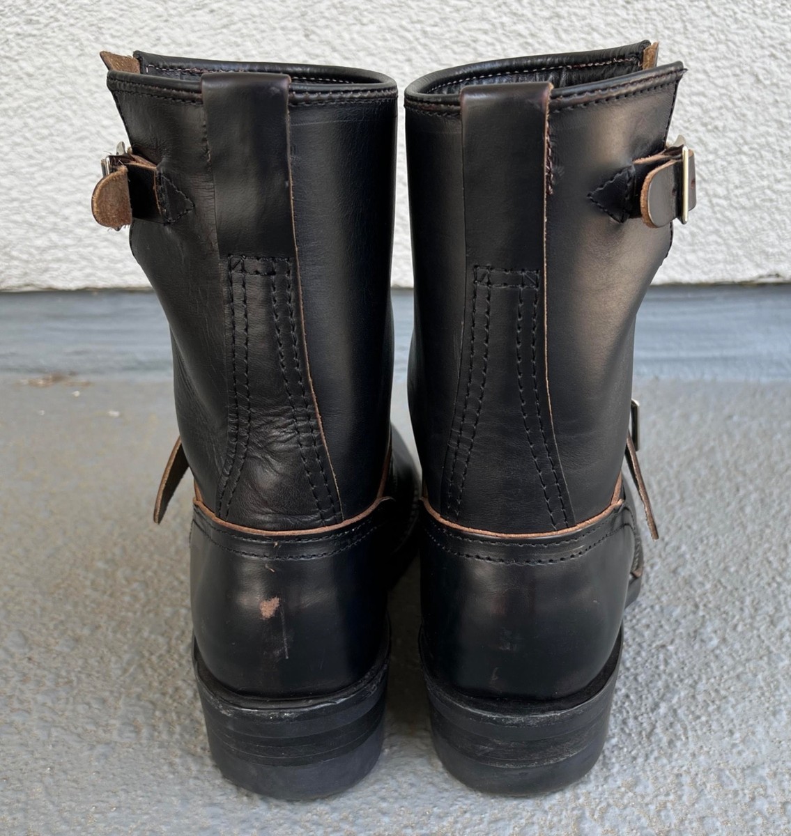 ウエスコ　ボス　US8.5E ナロートゥ Wesco Boss Engineer Boots US8 Black Horsehide | eBay