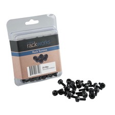 Gator Rackworks Standard Size Rack Screws, 25 Pack 25 Pack, Black
