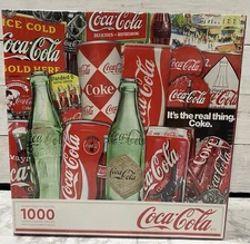 Coca-Cola 1000 Piece Jigsaw Puzzle By Springbok Sealed Box Vintage Soda Cans