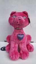 Gund Cattitudes Hot Pink Cat Plush W/ Heart Ribbon 10" NWT 11018 Je m'appelle