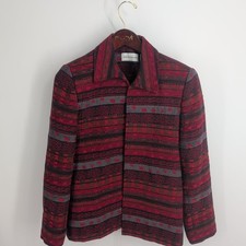 Vintage Alfred Dunner Classic Southwestern Open-Front Jacket Multicolor Size 8