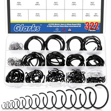 322 PCS 7-30mm Metric Round Wire C-Clips Internal Snap Rings Assortment Kit
