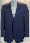 Jack Victor Exclusive Collection Sports Coat Blazer 42L 100% Wool Blue Stripe — photo 1