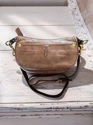 Frye Campus Rivet Crossbody Chocolate Brown Leather Small Hobo Purse Bag