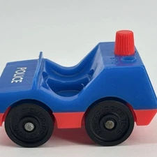 Fisher Price Little People Police Car Blue Red Siren Toy