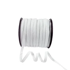 1/4 Inch White Cotton Herringbone Webbing Tape - 100 Yards Bulk Roll for Gift...