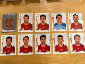 2014 Panini World Cup Spain Stickers Team Lot Cesc Fabregas Juan Mata Xavi Navas